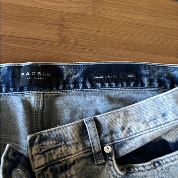 PacSun Blue Skinny Jeans with Distressed Style - Picture 2 of 2